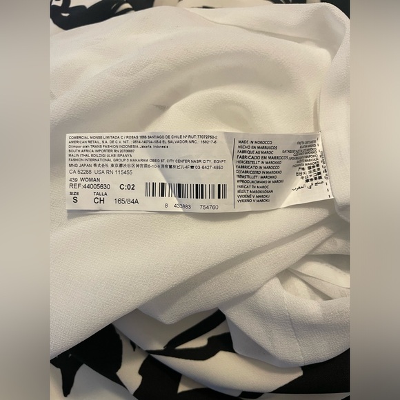 MNG Mango Dress Black/White Fully Lined Floral Size 4 Dress Corporate - Picture 13 of 16